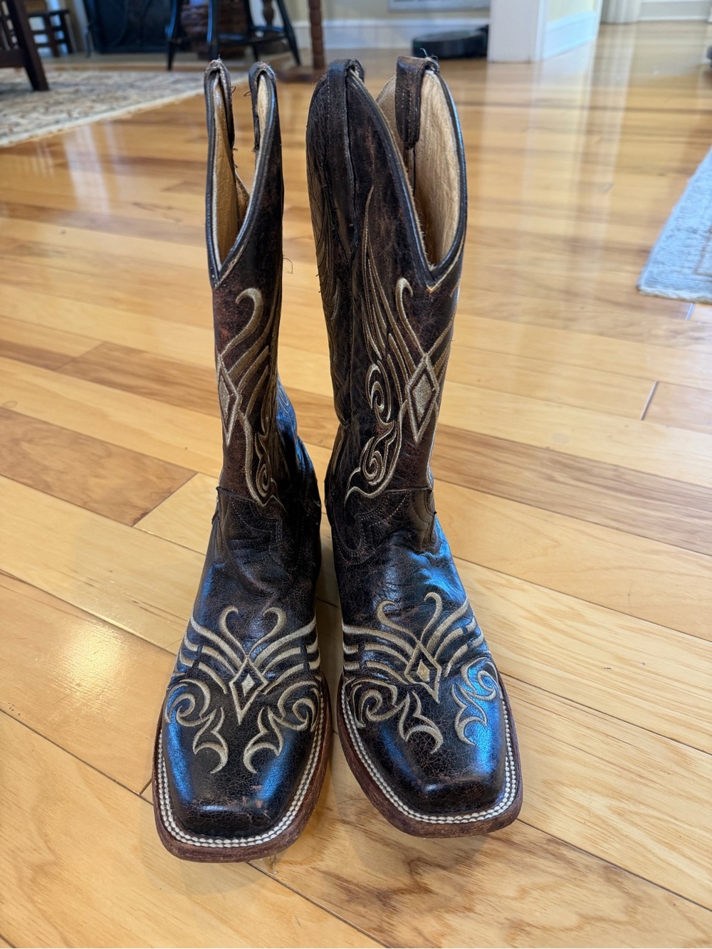Circle G by Corral Distressed Leather Embroidered Western Boots 7.5M L5058 - Picture 4 of 11